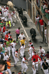 Imágenes del quinto encierro de San Fermín