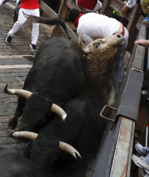 Imágenes del quinto encierro de San Fermín
