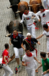 Imágenes del séptimo encierro de San Fermín 2017