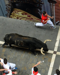 Imágenes del séptimo encierro de San Fermín 2017