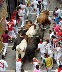 Imágenes del séptimo encierro de San Fermín 2017