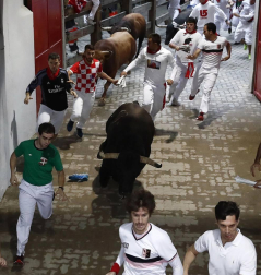 Imágenes del séptimo encierro de San Fermín 2017