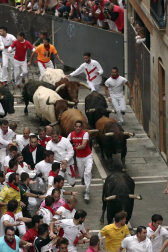 Imágenes del séptimo encierro de San Fermín 2017