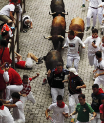 Imágenes del séptimo encierro de San Fermín 2017