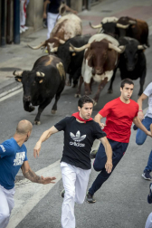 Segundo encierro de fiestas de Tafalla con la ganadería Macua 2017