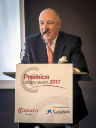 Acto de entrega de premios a la Trayectoria Empresarial a Juan María Antoñana; la empresa Tenerías Omega recibió el premio a la Internacionalización e Industrias San Isidro, el premio a la Innovación.