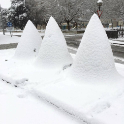 Estampas de todos los rincones de Navarra bajo el manto blanco caído el último día de febrero.