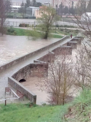 Temporal de lluvia en Navarra