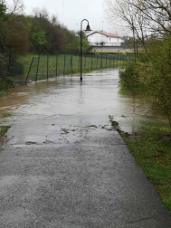 Temporal de lluvia en Navarra