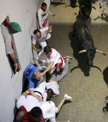 Imágenes del segundo encierro de los Sanfermines 2018, protagonizado por toros de José Escolar