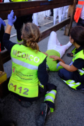 El equipo médico de urgencias de Atención Primaria del Servicio Navarro de Salud lleva 15 años cubriendo el encierro