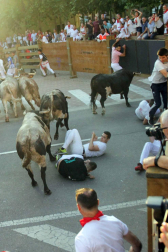 Procesión en honor a Santa Ana y segundo encierro en el tercer día de las fiestas de Tudela 2018 (26 de julio)