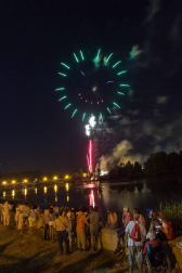 Imágenes de la Revoltosa y los fuegos que tienen lugar durante cada noche de las fiestas de Tudela.