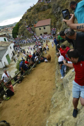 La ganadería Hípica Zahorí ha protagonizado un emocionante tercer encierro del Pilón en las fiestas de Falces, 2018, este martes 14 de agosto.