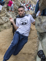 Quinto encierro del Pilón de fiestas de Falces 2018, 16 de agosto con la ganadería Adrián Domínguez, de Funes