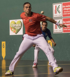 Imágenes del partido entre Olaizola-Albisu y Bengoetxea-Imaz del Parejas 2019