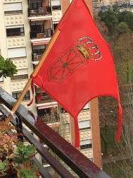 Fotos enviadas por los lectores de la bandera de Navarra colocada en sus casas y balcones.