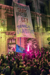 Manifestación en Pamplona en apoyo al gaztetxe Maravillas