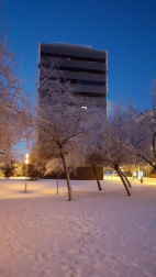 La borrasca 'Helena' cubre de nieve Pamplona y buena parte de Navarra