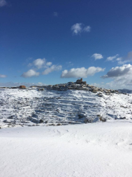 La borrasca 'Helena' cubre de nieve Pamplona y buena parte de Navarra