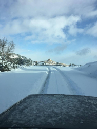 La borrasca 'Helena' cubre de nieve Pamplona y buena parte de Navarra