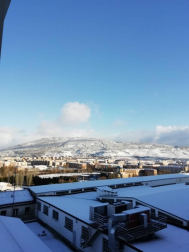La borrasca 'Helena' cubre de nieve Pamplona y buena parte de Navarra