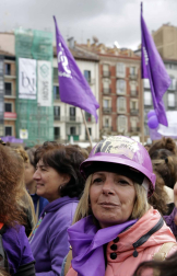 Concentración en la plaza del Castillo de Pamplona por el Día de la Mujer