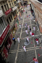 La grabación del filme, que ha arrancado a las 8 horas, ha cortado el tránsito peatonal de varias calles del Casco Viejo hasta las 20 horas