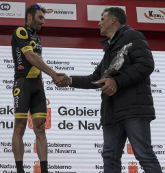 El francés Jonathan Hivert, del equipo Direct Energie, ganó el XXI Gran Premio Induráin, disputado en Navarra con un recorrido de 193 kilómetros, con salida y llegada en Estella.