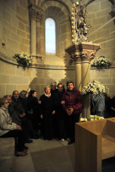 Ujué fue escenario este domingo de su segunda romería en afluencia de cada año y, para antes de las ocho de la mañana,Figarol, Carcastillo, Mélida y Olite, se acercaban ya a la zona del crucero, primero para darle la bienvenida y además para coger fuerzas después del camino hacia la Virgen de Ujué.