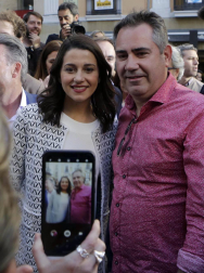 La portavoz nacional de Ciudadanos estuvo en la Plaza Consistorial junto a José Jacier Esparza este martes, 14 de mayo.