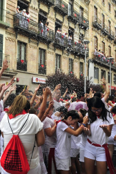 Este miércoles 24 de julio comenzaron las fiestas de Santa Ana en Tudela con el tradicional lanzamiento del cohete.