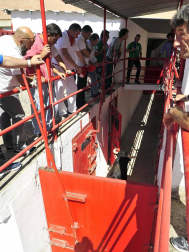 Todas las fotos del encierro del día 3 de septiembre de fiestas de Peralta y del sorteo de los toros