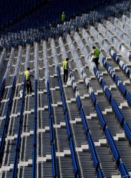 Aspecto del estadio de la Real Sociedad tras las reformas.