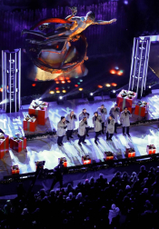 Fotos del encendido del árbol del Rockefeller Center, en Nueva York