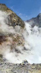 Medio centenar de turistas se encontraban en la isla donde ha entrado en erupción