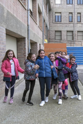 Alumnado del CPRicardo Campano de Viana durante una jornada lectiva