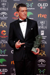 Los galardonados posaron con su premio tras la gala ceelbrada en el Martín Carpena de Málaga.