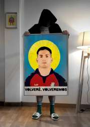 El nuevo dibujo de LKN, en su casa