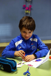 Alumnado del CP Camino de Santiago de Zizur Mayor durante una jornada lectiva.