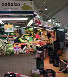 Los mercados de Pamplona de protegen ante el coronavirus