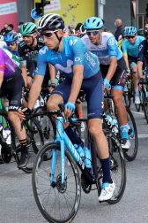 Imágenes de la salida desde Pamplona y del desarrollo de la segunda etapa entre Pamplona y Lekunberri.