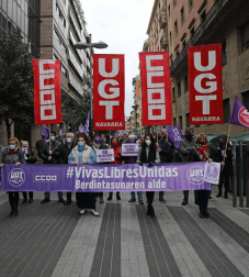 Las instituciones y diferentes colectivos de Navarra han organizado este lunes, 8 de marzo, diferentes actos para celebrar el Día Internacional de la Mujer.
