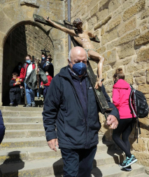 Ujué ha celebrado este domingo, día 2 de mayo, cinco eucaristías en las que se han repartido los pueblos que, en un contexto normal, hubieran peregrinado hasta el santuario.