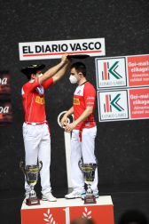 El vízcaino y el navarro se impusieron a Peña y Albisu por 22-7 en el frontón Bizkaia