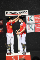 El vízcaino y el navarro se impusieron a Peña y Albisu por 22-7 en el frontón Bizkaia