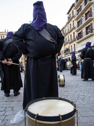 Imágenes de la procesión del Santo Entierro en Estella./