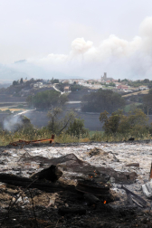 Fotos del incendio producido entre Obanos y Legarda.