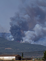 Fotos de los incendios en la zona de Ujué y San Martín de Unx.