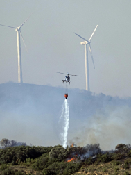 Fotos de los incendios en la zona de Ujué y San Martín de Unx.
